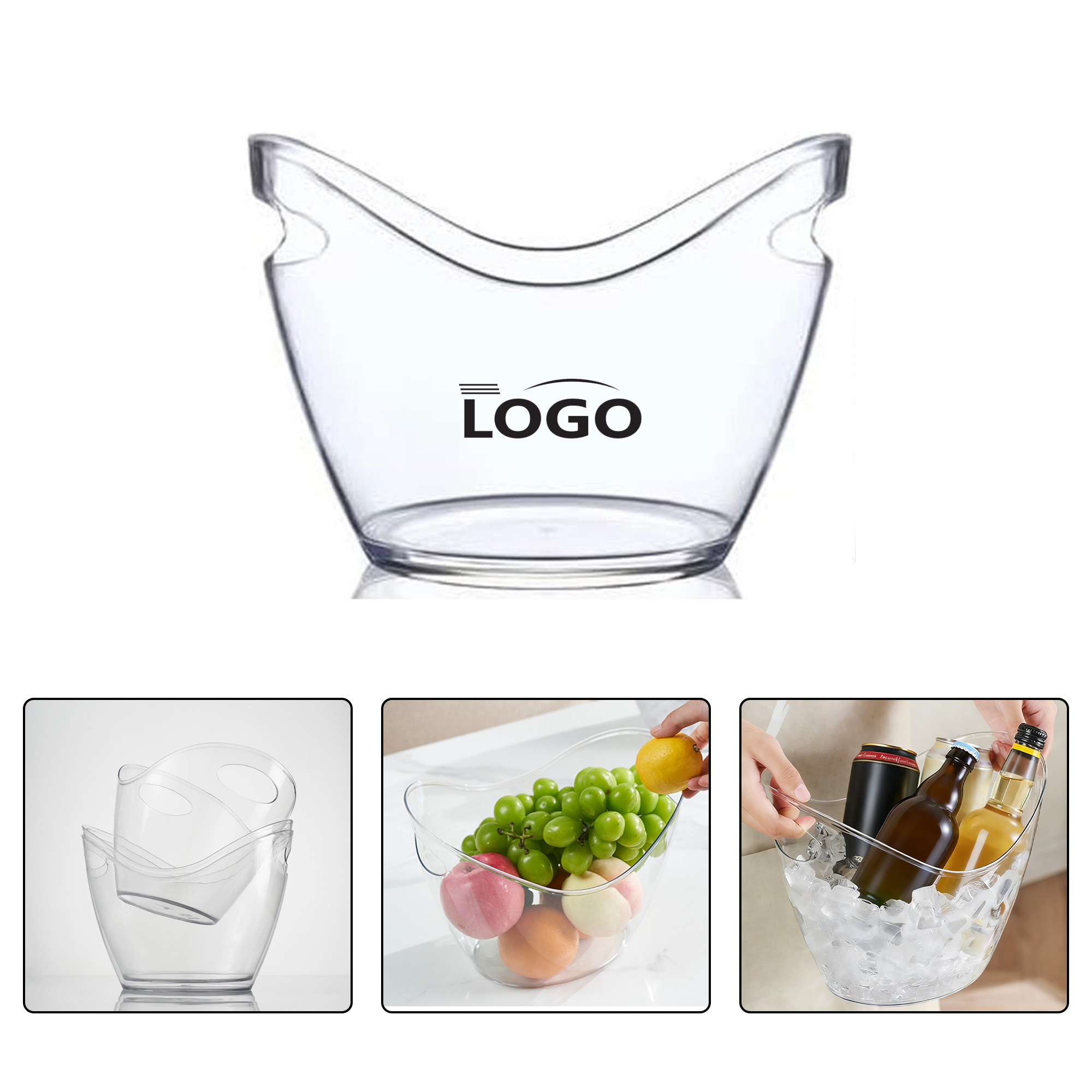 Clear Plastic Ice Bucket 2