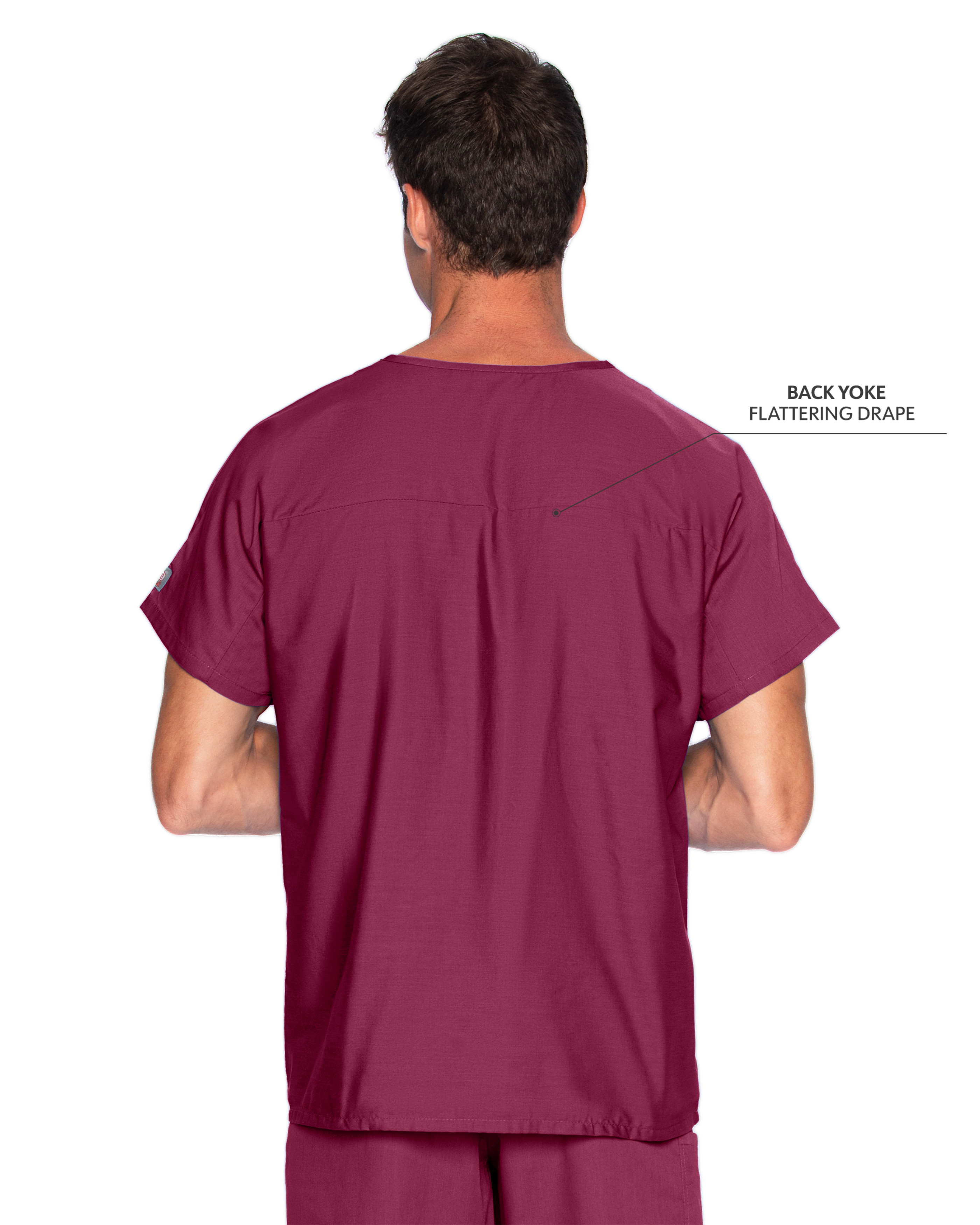 Landau - ScrubZone - Unisex One-Pocket Dolman Sleeve Tuckable V-Neck Top 11