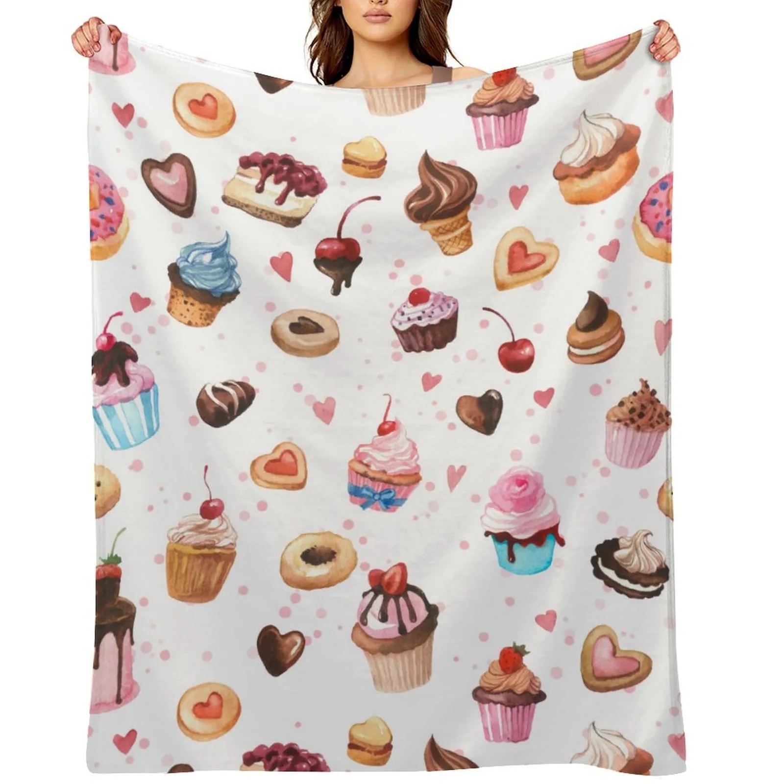 280g Full Color Soft Fleece Blanket Warm Lightweight Cozy 1