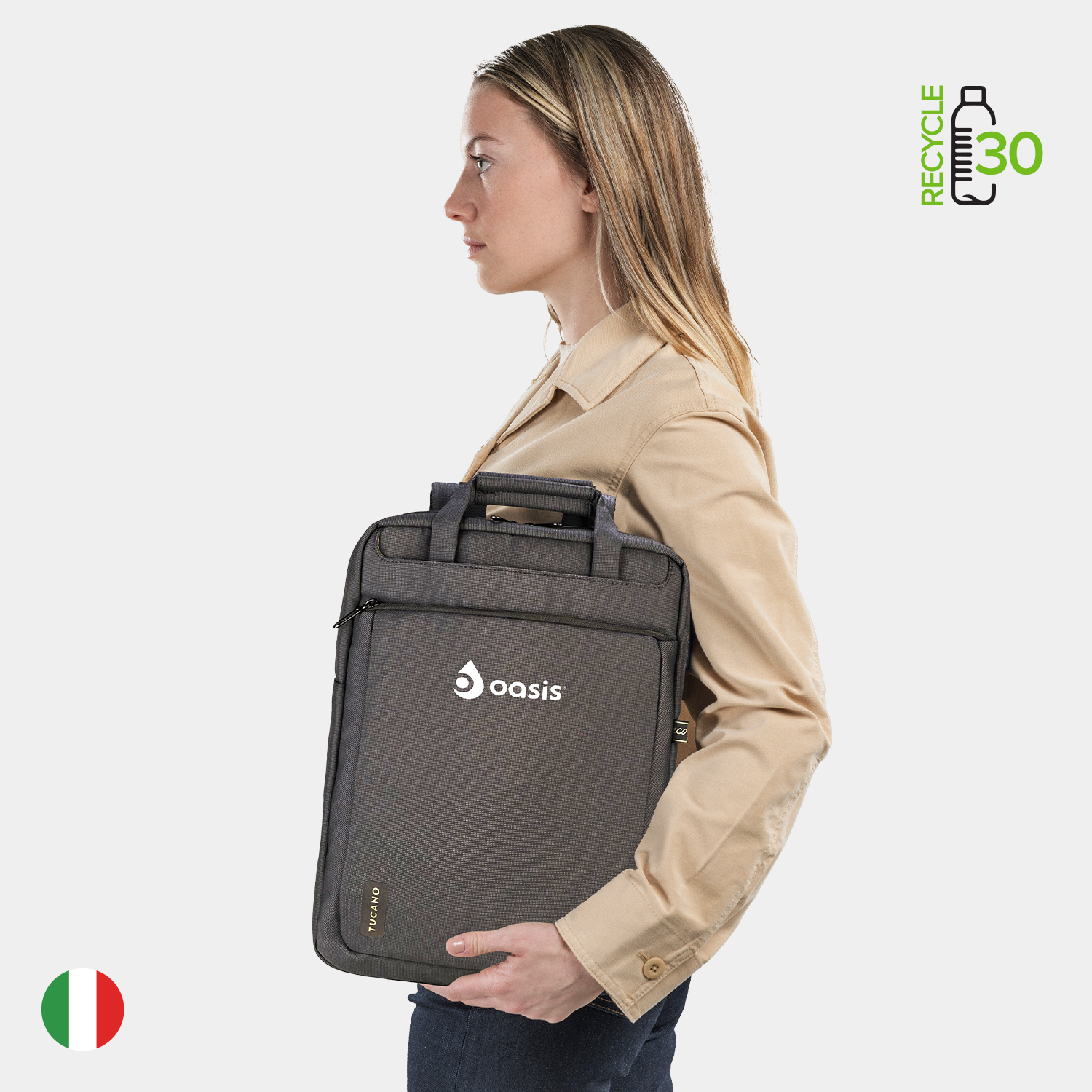 TUCANO® - Italy WORK OUT 4 Recycled Executive Business Slim Backpack 9
