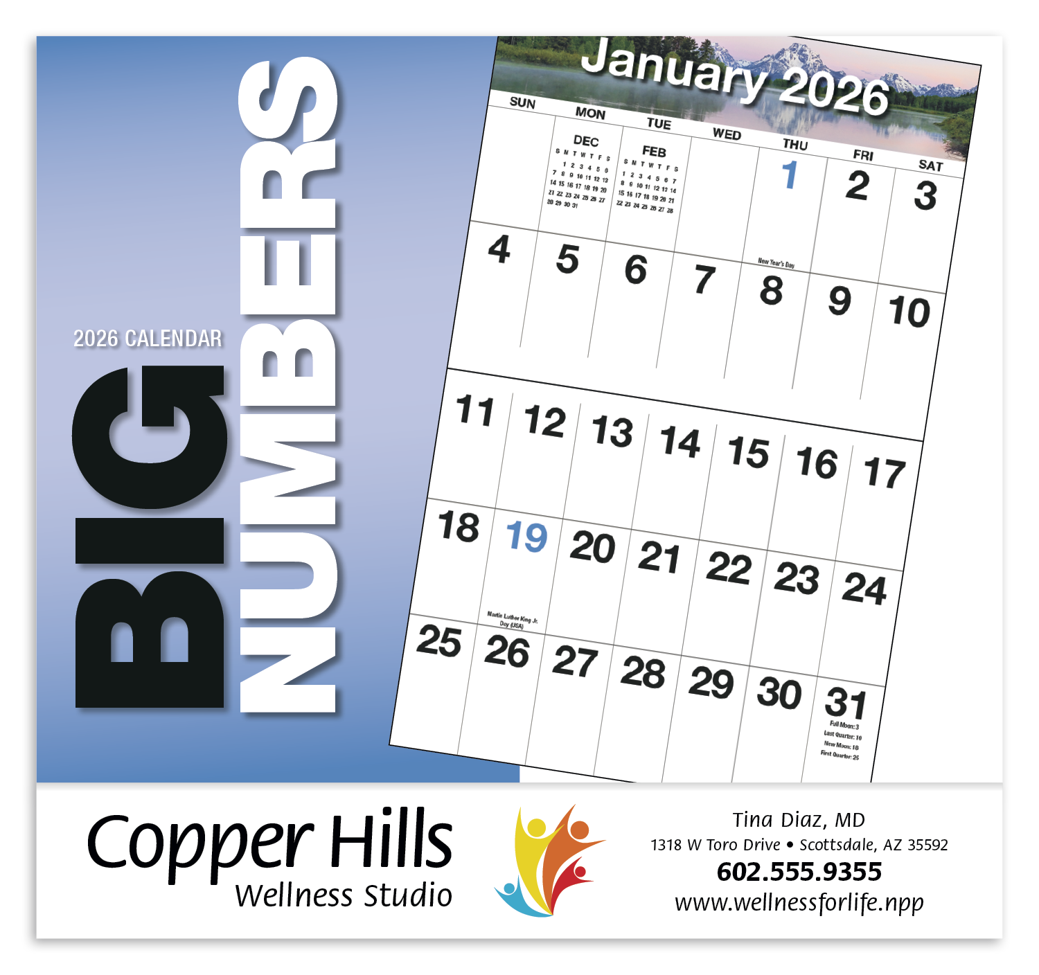 HotLine® Products Big Numbers Appointment Calendar - Stapled 42