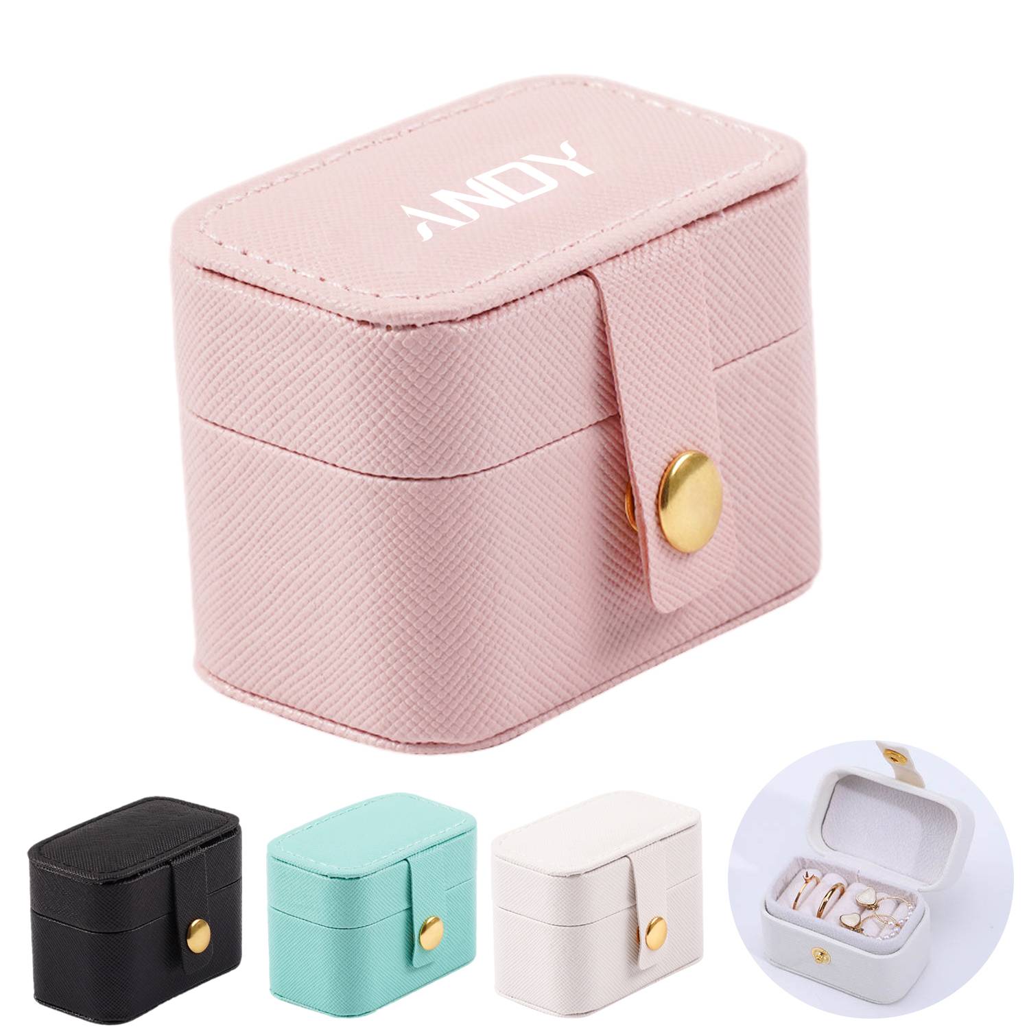 Mini Rectangle Travel Ring Case 2