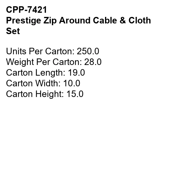 Prestige Zip Around Cable & Cloth Set 16