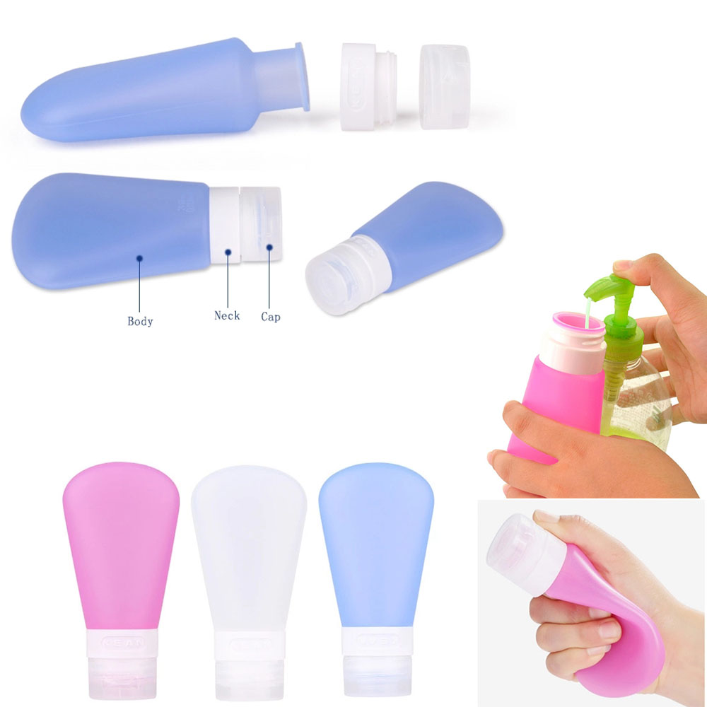 2 oz Leak-proof Silicone Travel Liquid Lotion Bottles 1