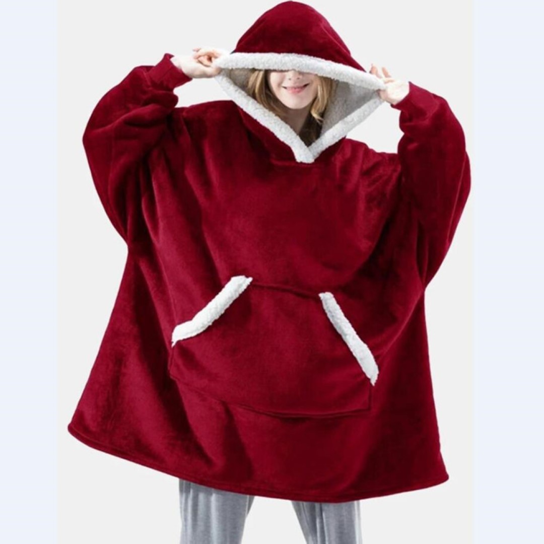 Oversized Wearable Blanket, custom hoodie or sweatshirt with logo imprint 4