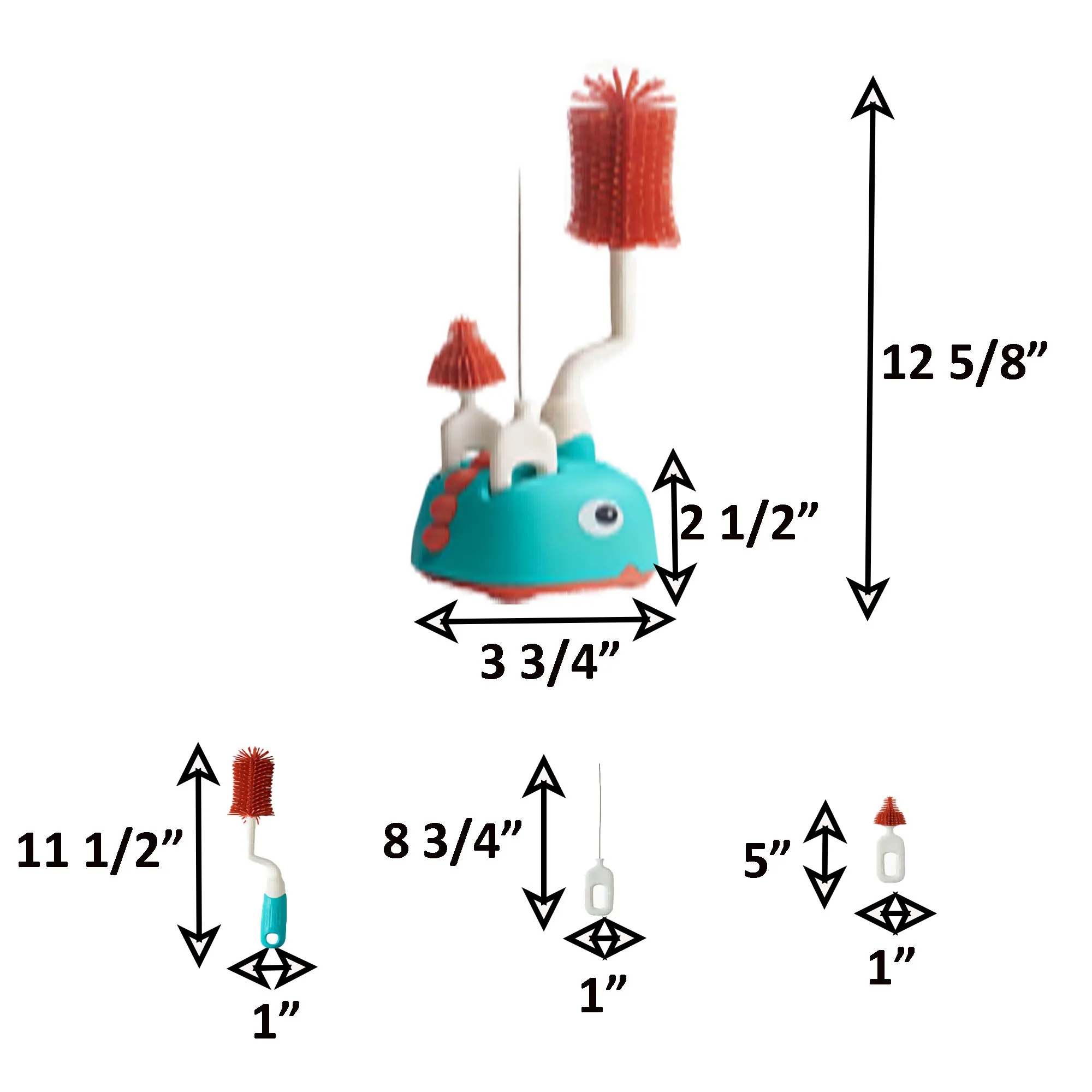 3-piece Silicone Bottle Brush Set Cleaner Scrub 2