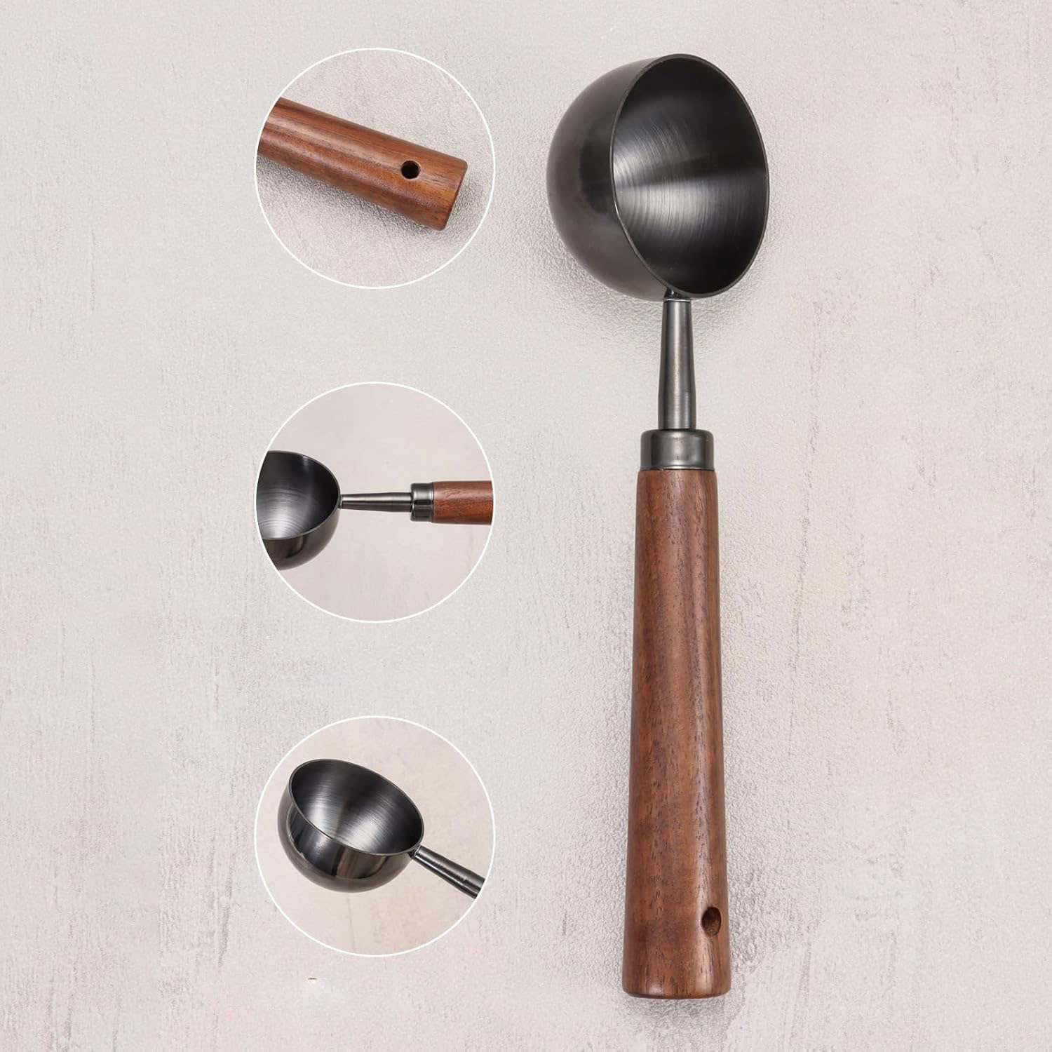 10g Vintage Coffee Measuring Spoon w/ Walnut Handle 7