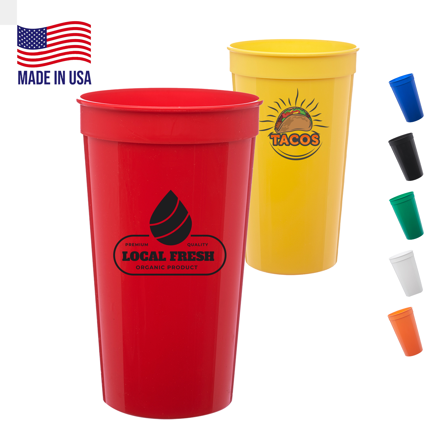 32 oz. USA Made Large Stadium Cup w/ Custom Imprint 2