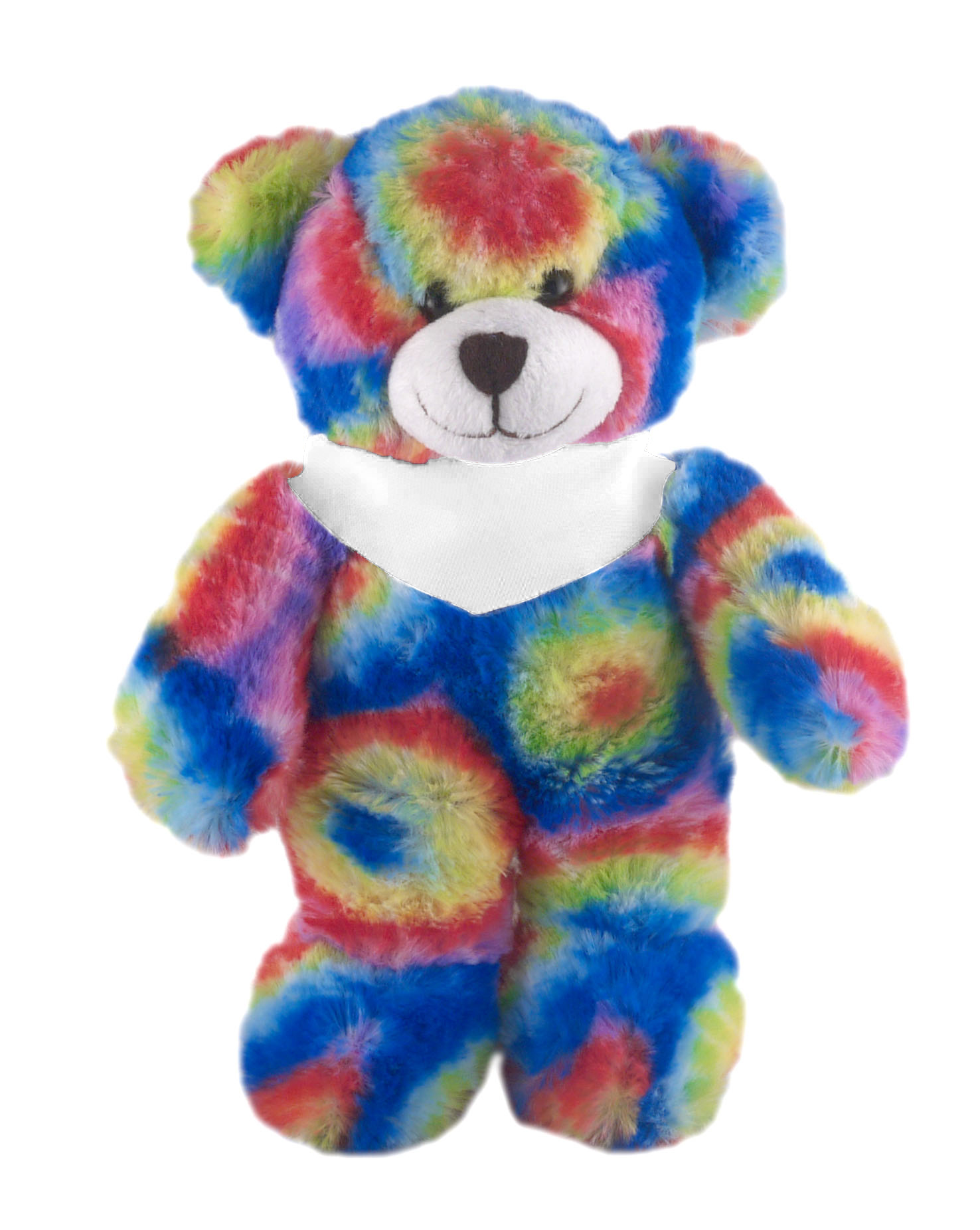 Soft Plush Stuffed Tie Dye Bear with Bandana 5