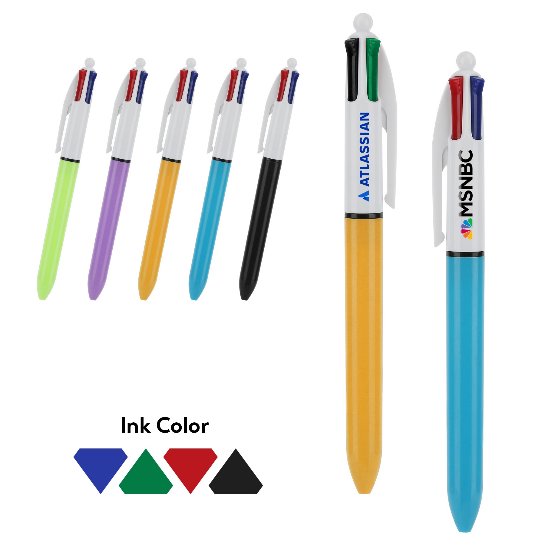4 Color Retractable Ball Pens 1