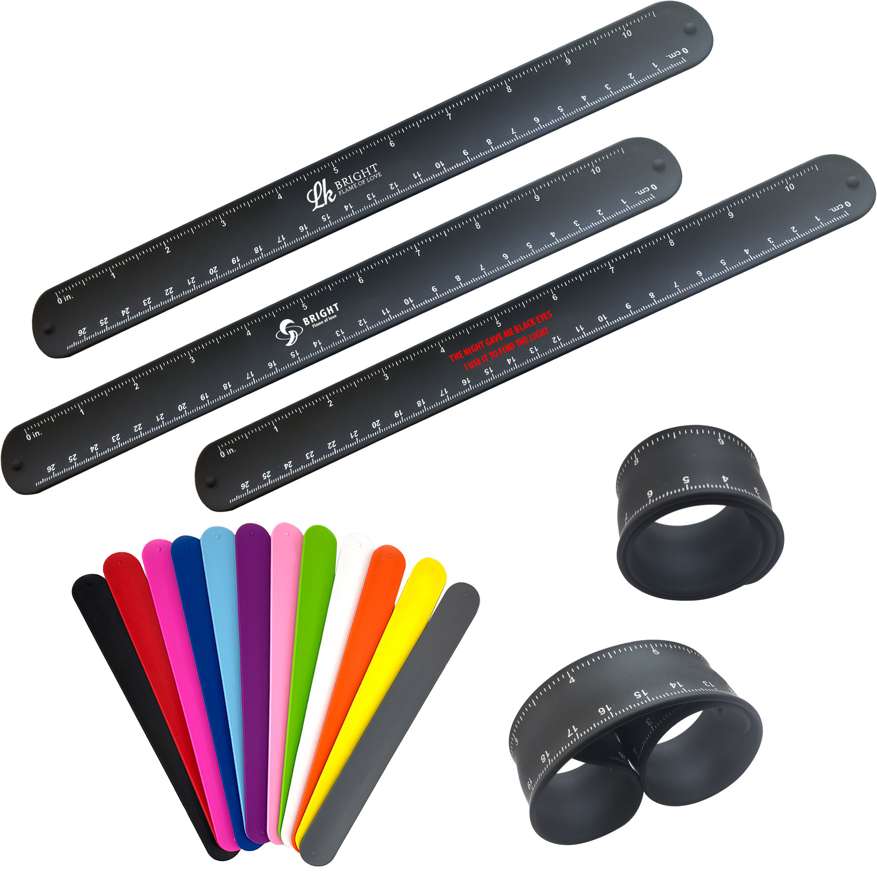 Silicone Slap Bracelet With Ruler 2
