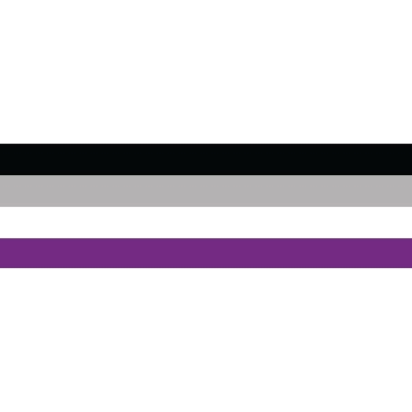 Asexual Window Decals 3" x 10" 2