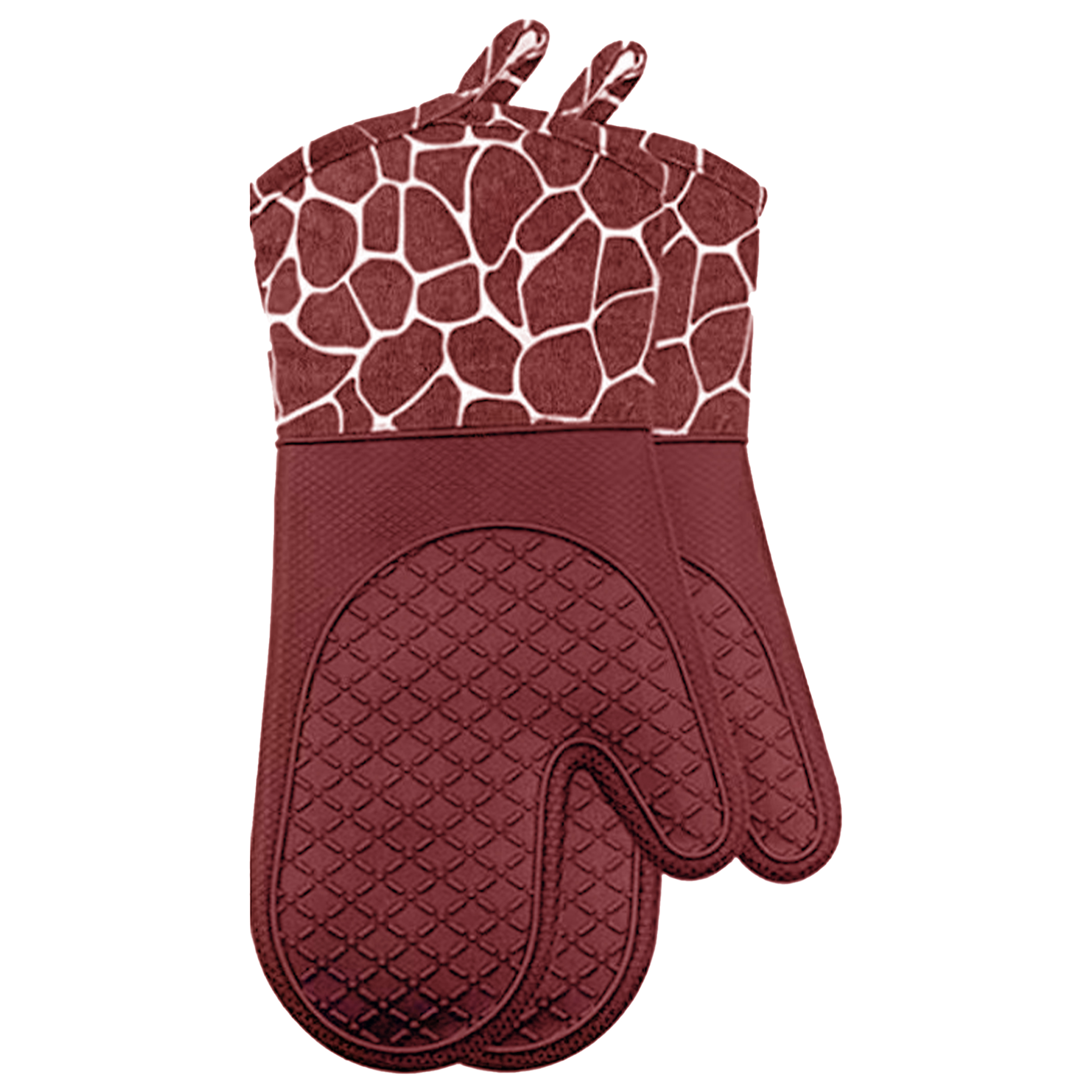 Silicone Charming Giraffe Oven Mitts Set 2