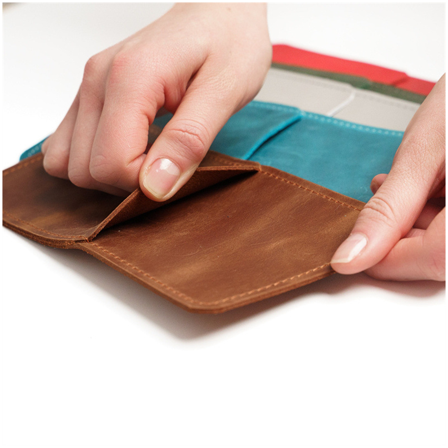 Custom Personalized Leather Cutlery Organizer,Utensil Holder 8