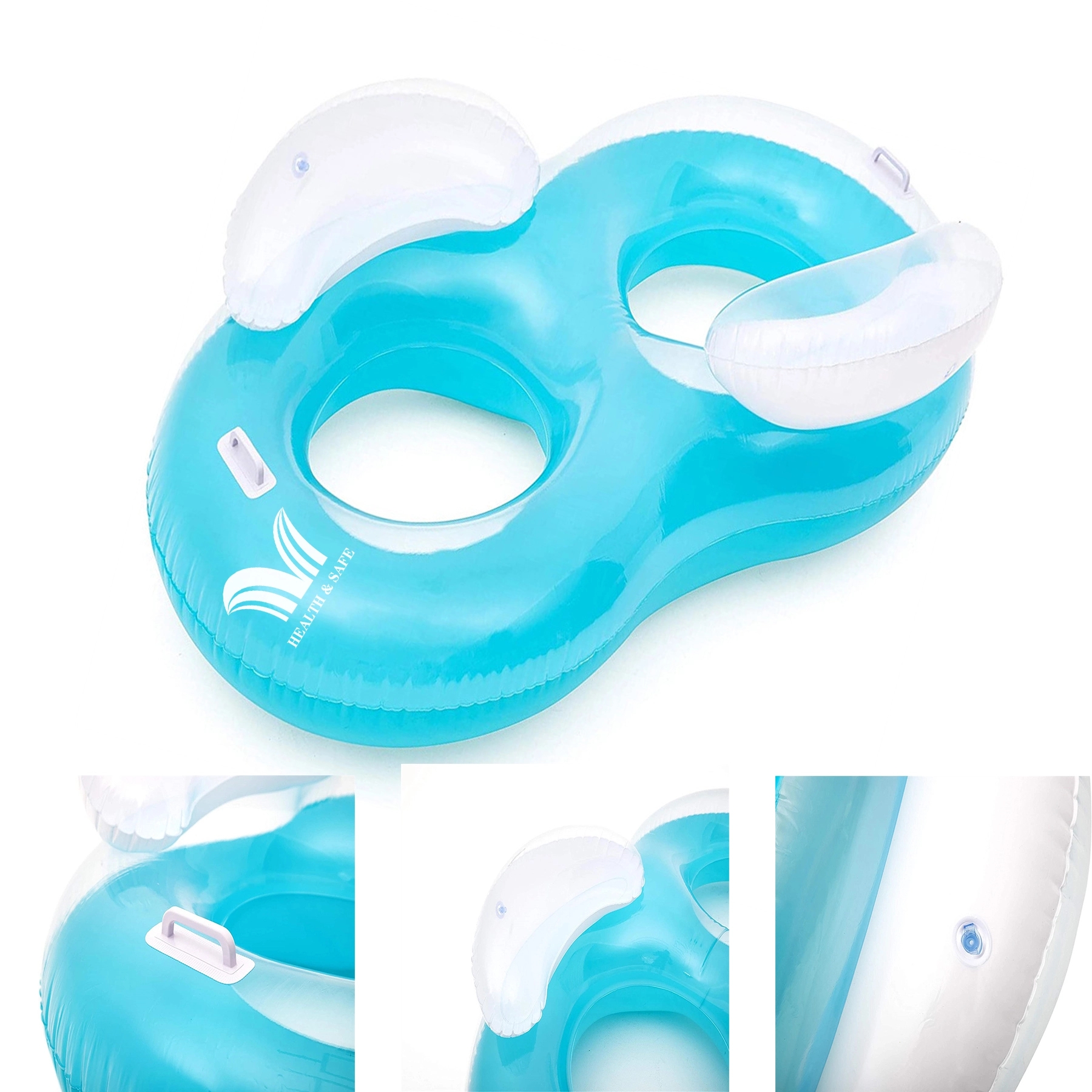 Inflatable Double Ring Pool Lounger 3