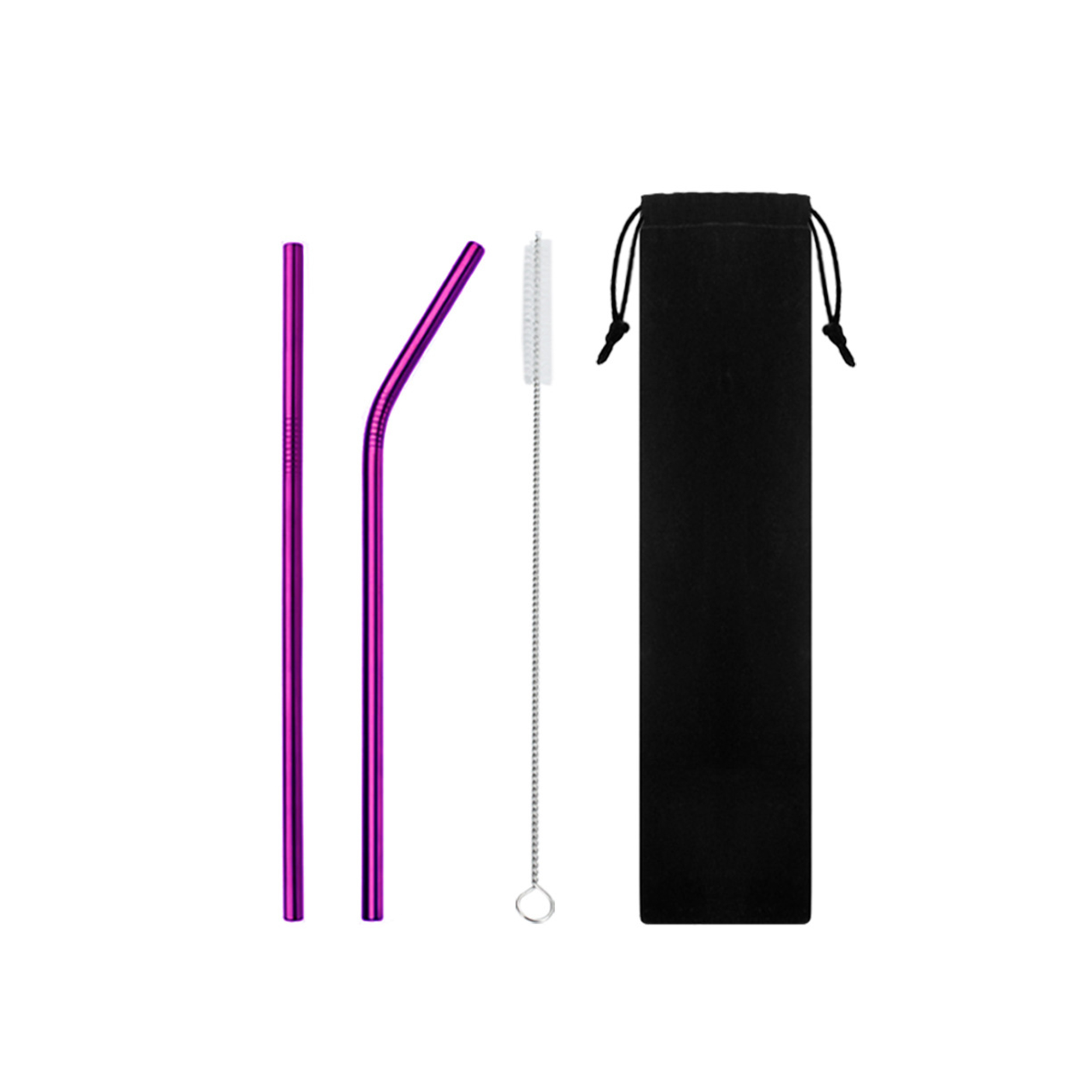 Three In One Reusable Stainless Steel Straw Set 15