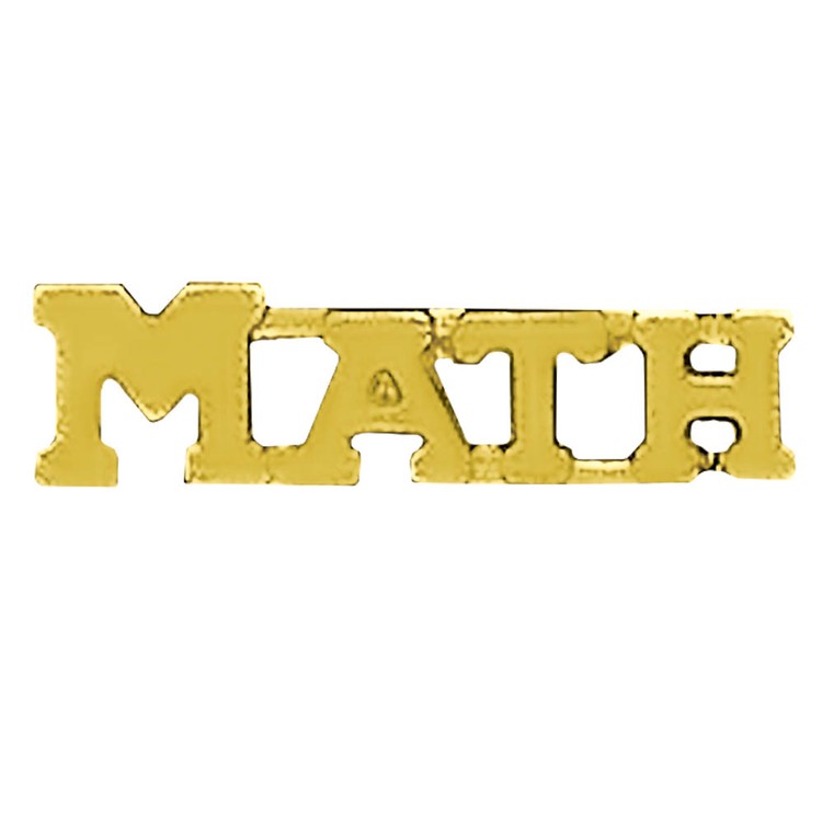 Math Bright Gold Chenille Lapel Pin