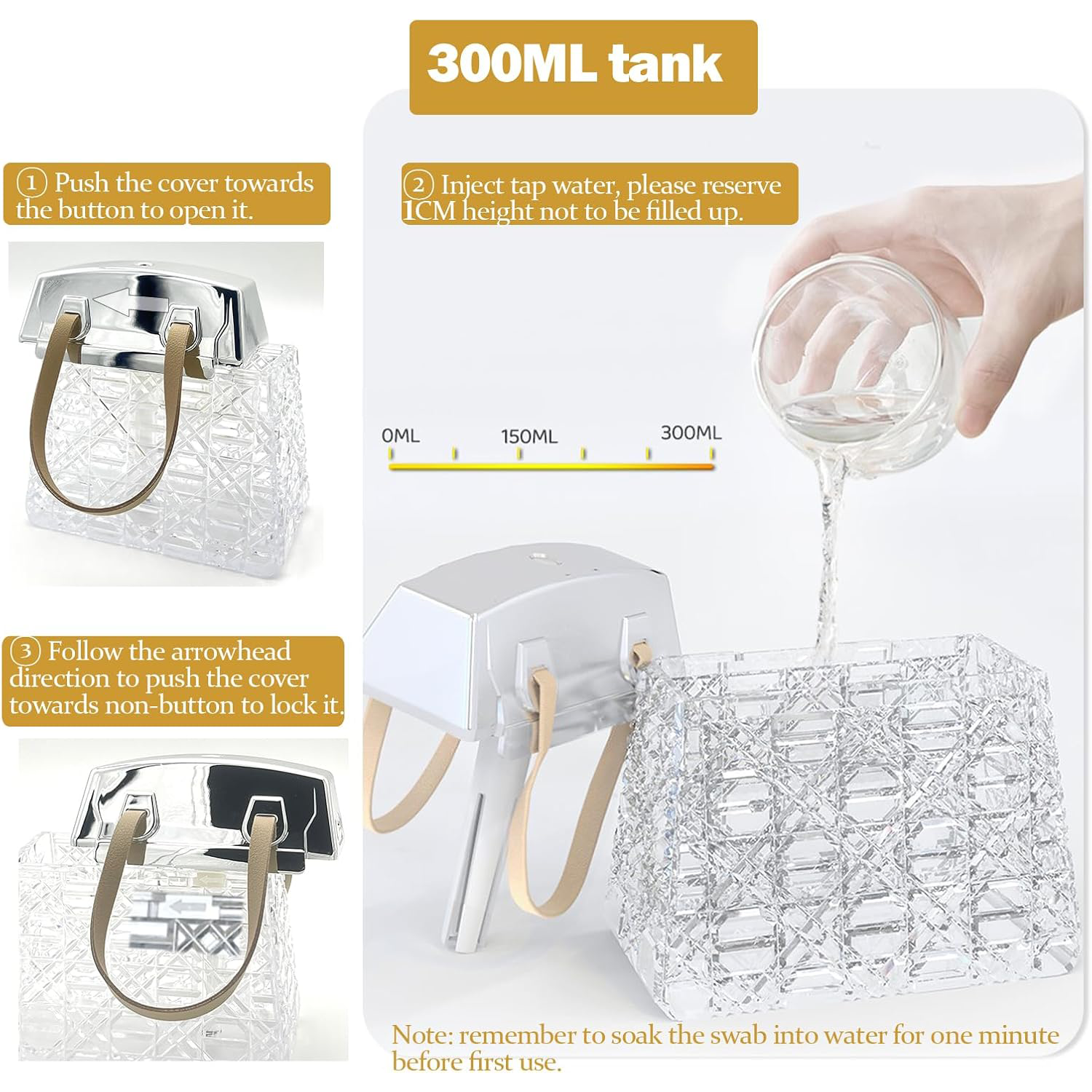 Portable Auto Shut-Off 7 Color Lights Mini Humidifier 4