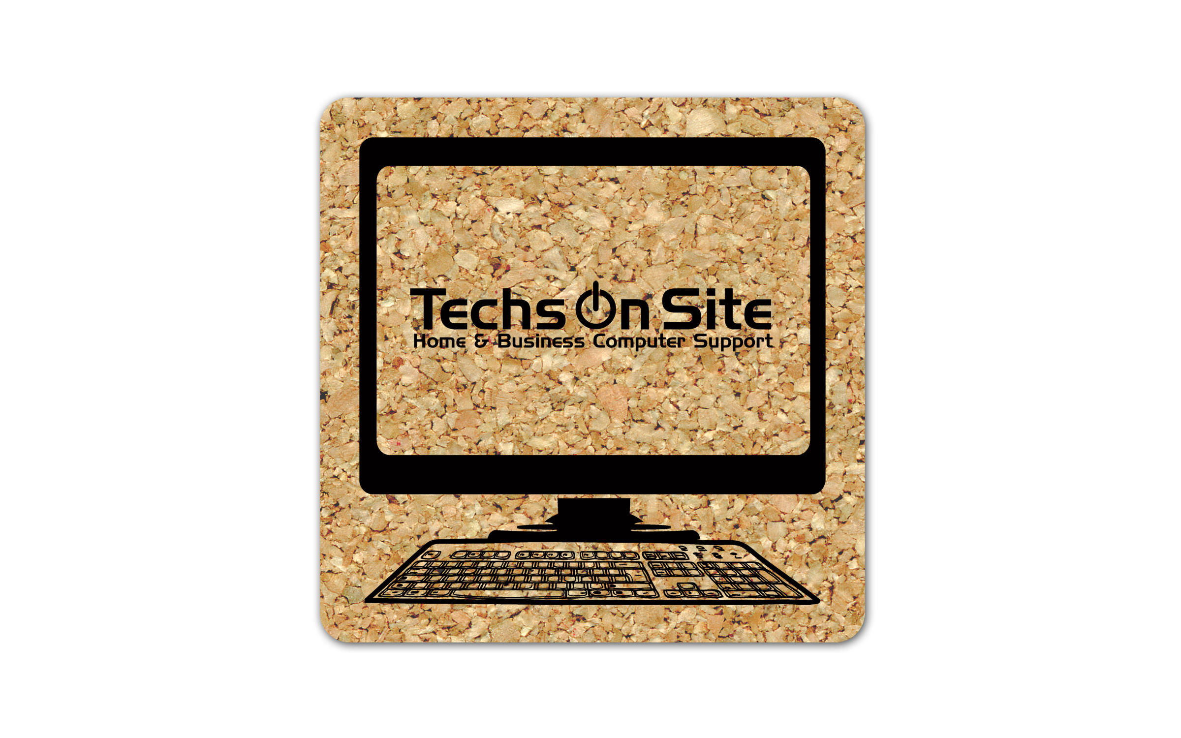 Square Computer Cork Coaster 3