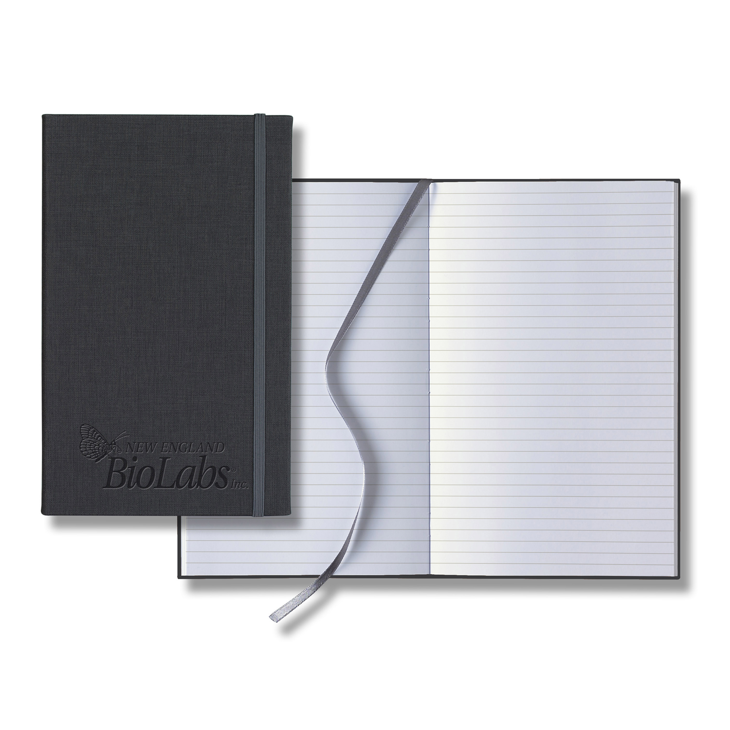 Castelli Linen Banded Medio Lined White Page Journal 11
