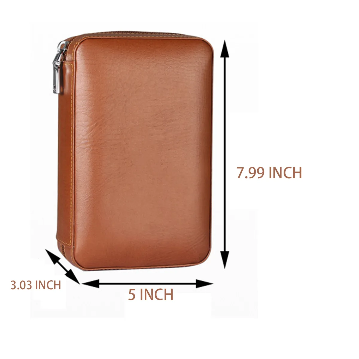Portable Cigar Box Humidor Travel Leather Case Set 3