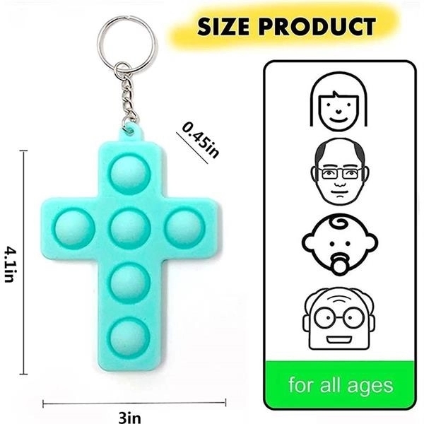 Cross Fidget Toy Keychain 4