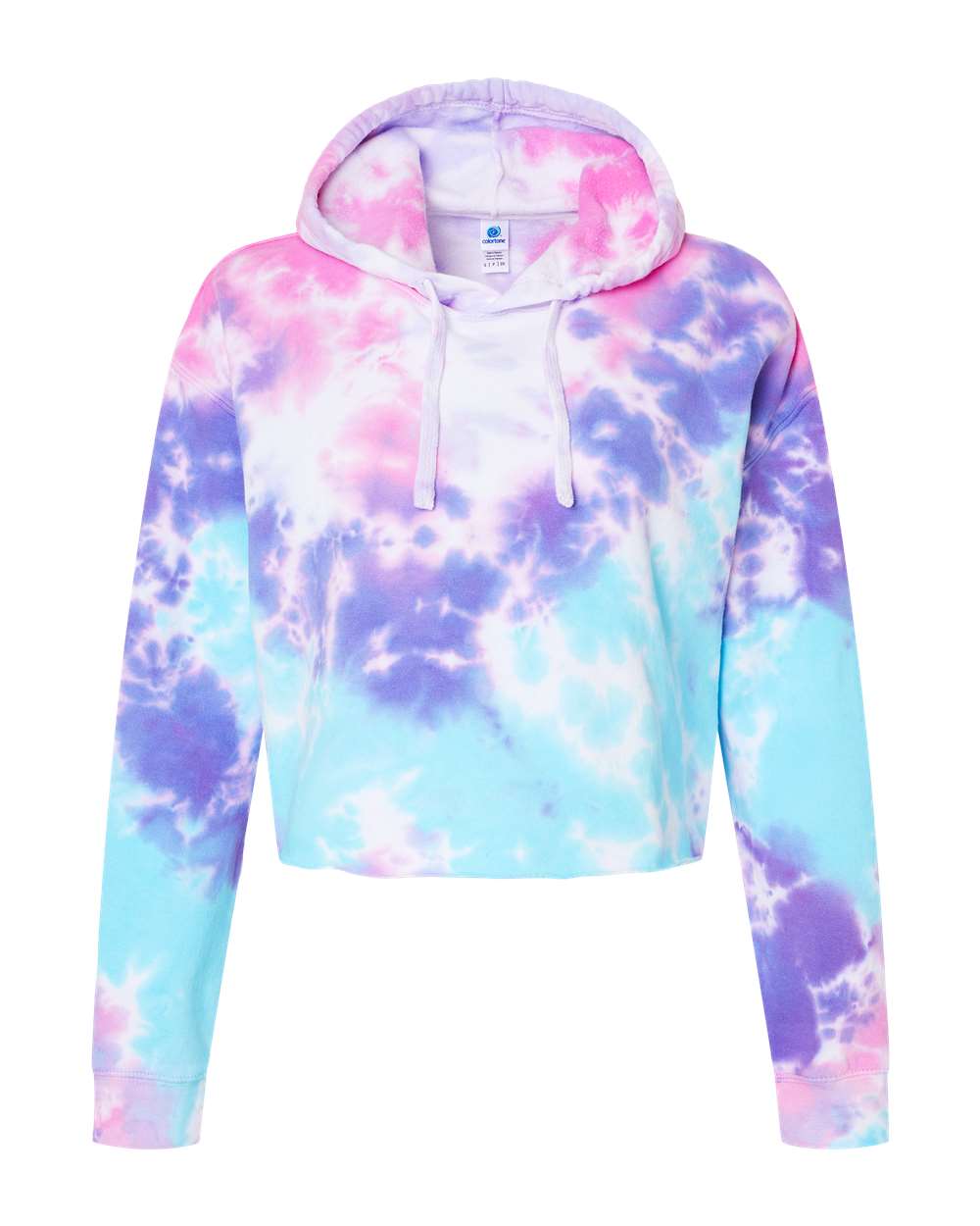 Women's Tie-Dyed Crop Hooded Sweatshirt - 8333 31