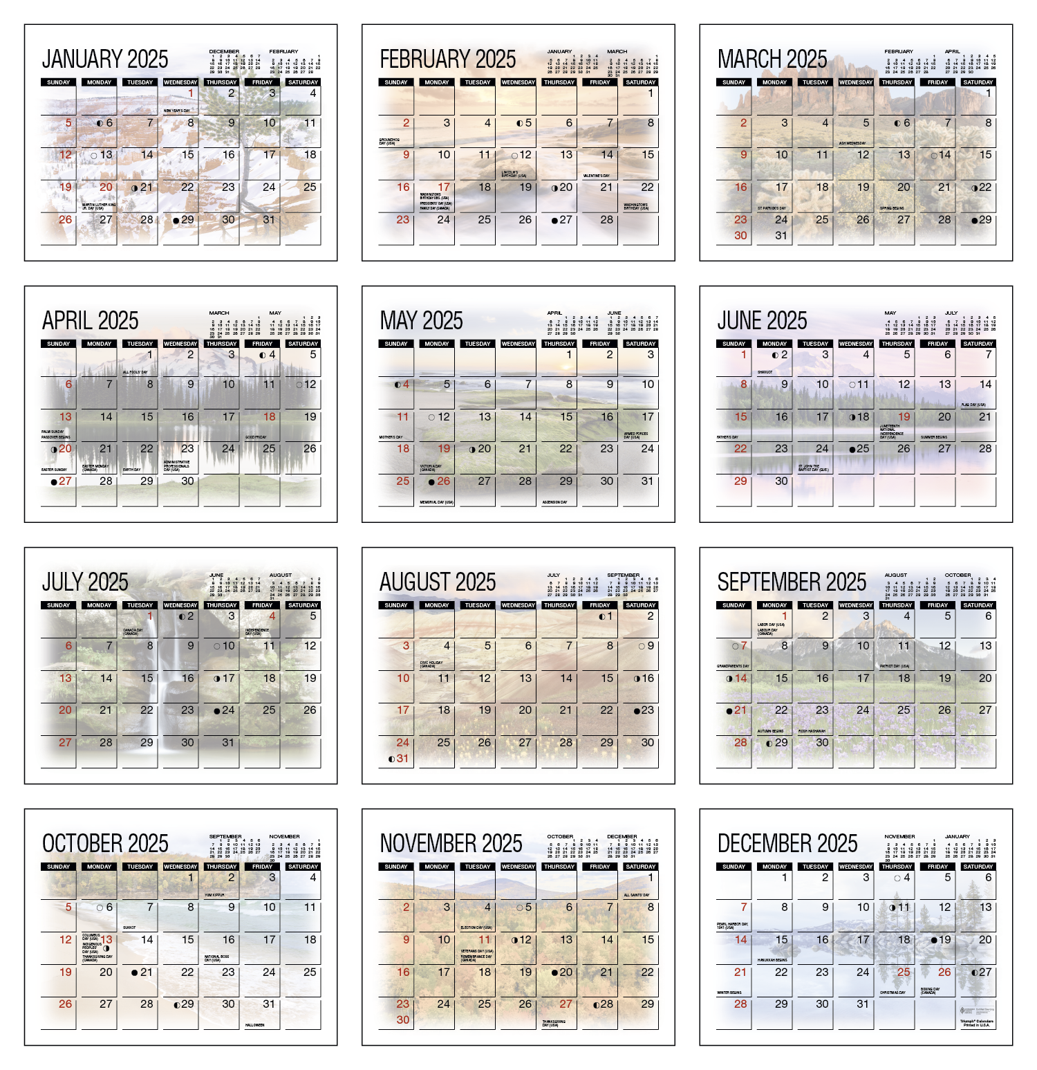 Triumph® Calendars America's Beauty Desk Calendar 12