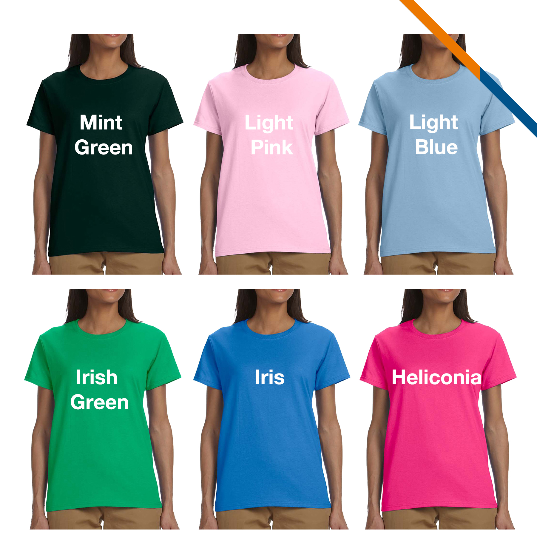 Gildan® 6.1 oz 100% Cotton Preshrunk Ladies T-shirts 5