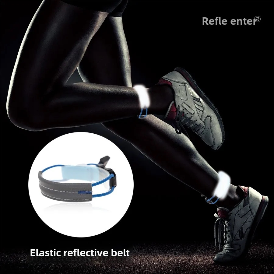 Custom Magnetic Bike Pant Strap Reflective Safety Elastic Adjustable for Cycling Jogging 1
