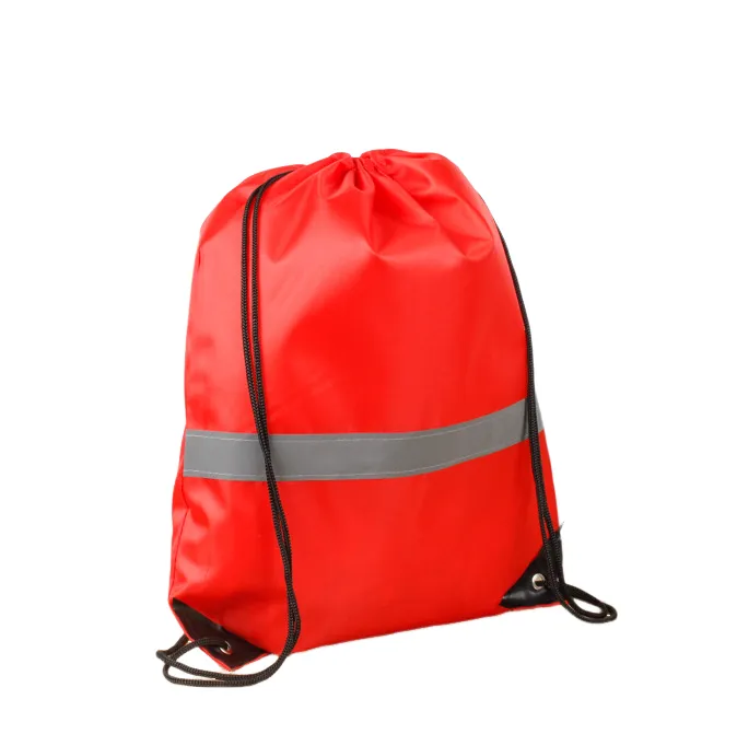 Lightweight Neon Polyester Drawstring Bag 7