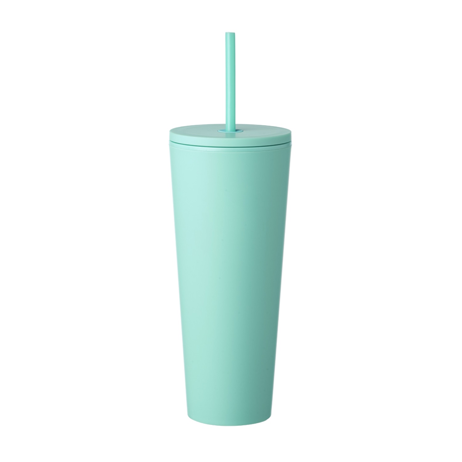 Double Wall Plastic Tumbler with Straw, 24 oz. 7