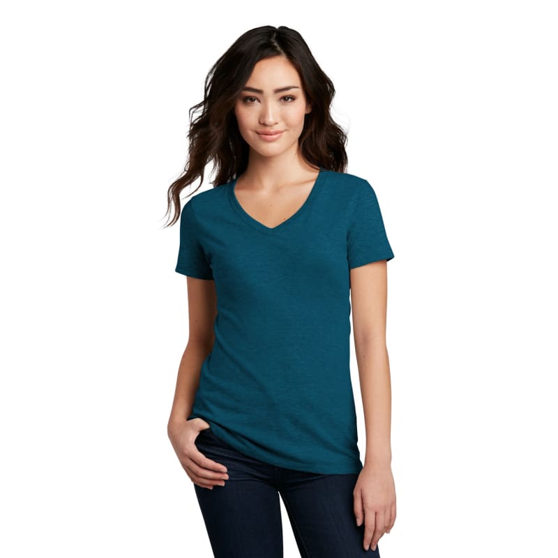 District Women's Perfect Blend CVC V-Neck Tee. 81