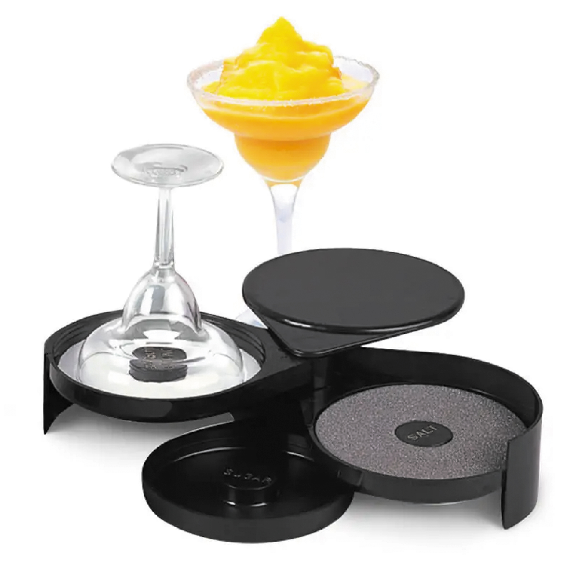 Bartender Tool 3 Tier Bar Glass Rimmer for Margarita and Cocktail 6