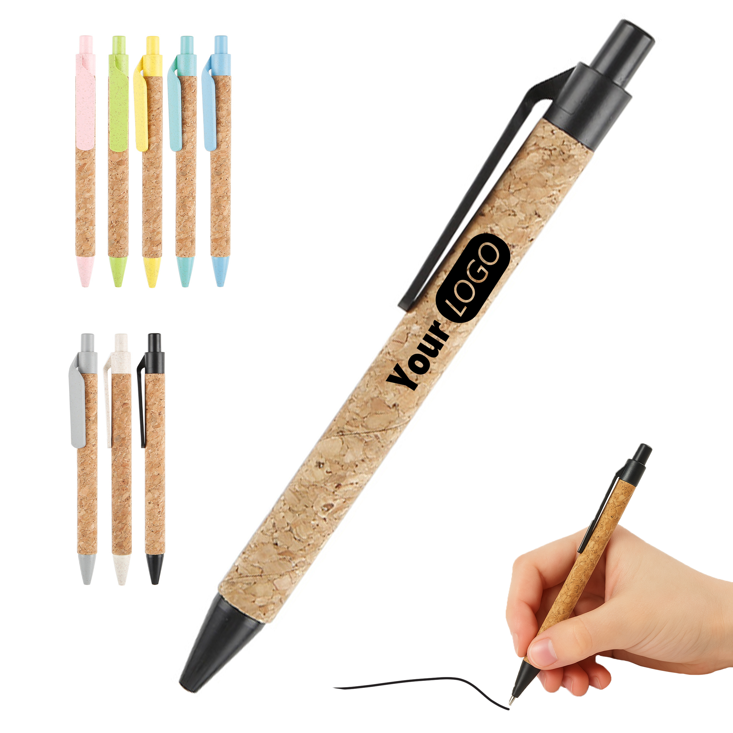 Eco-Friendly Cork Barrel Ballpoint Pen 3