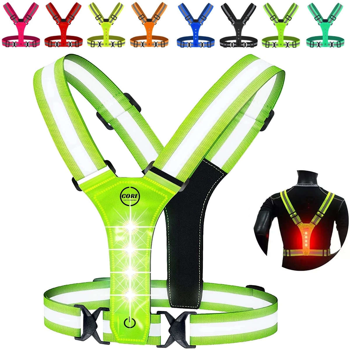 LED Reflective Running Vest 2