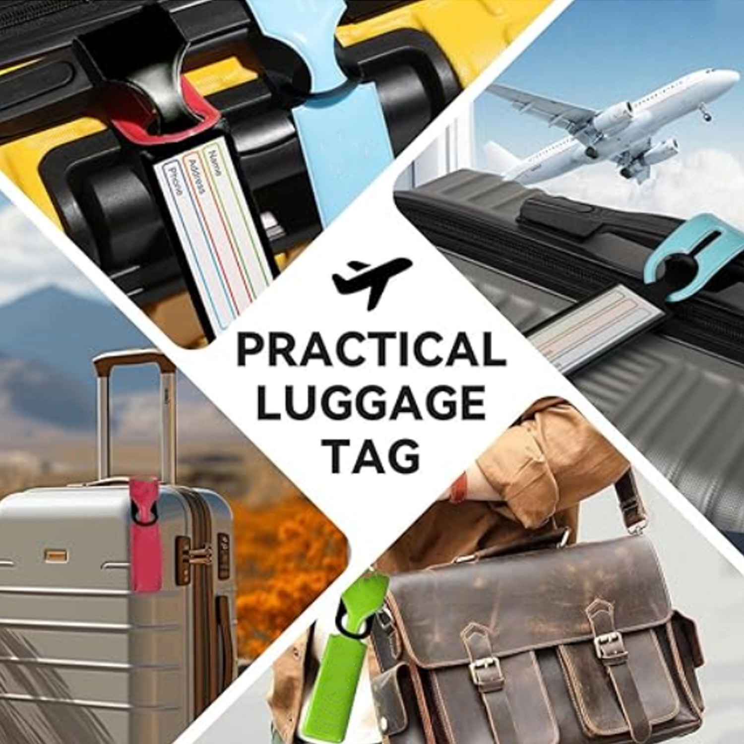PVC Luggage Tag with Double Buckle and ID Panel 4