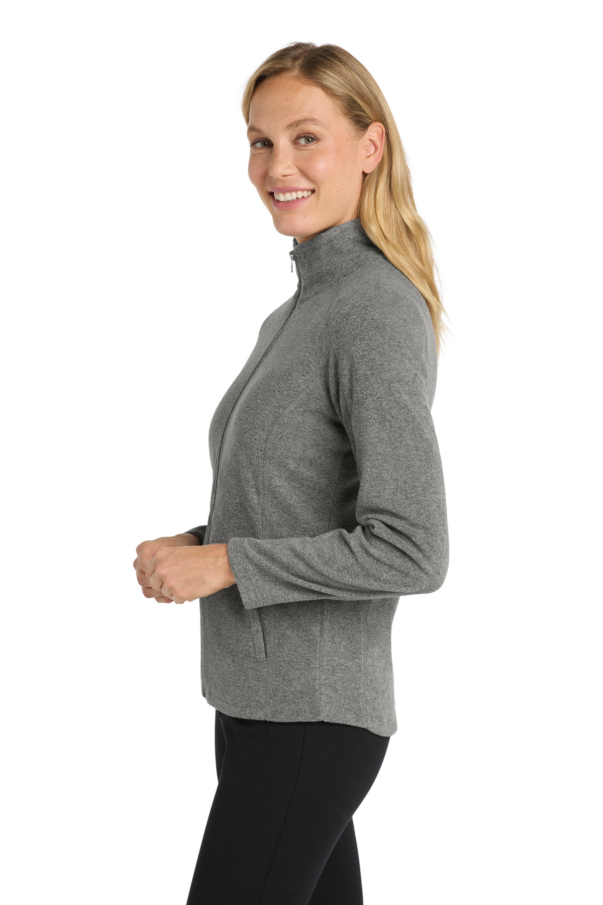 Port Authority Women's Heather Microfleece Full-Zip Jacket. L235 41