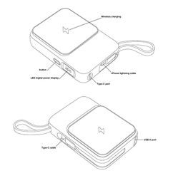 10000mAh MagSafe Wireless Power Bank with Built-In Type-C & Lightning Cables 3