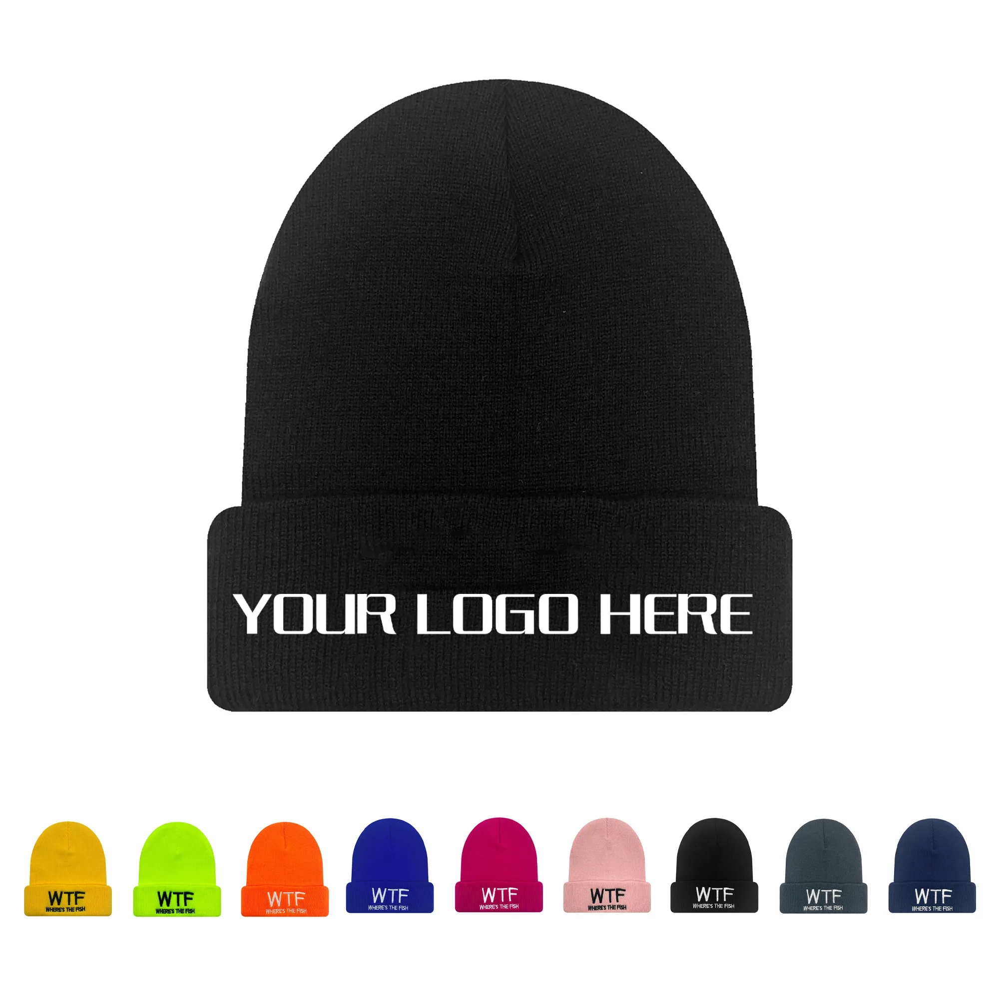 Winter Embroidery Knitted Beanie