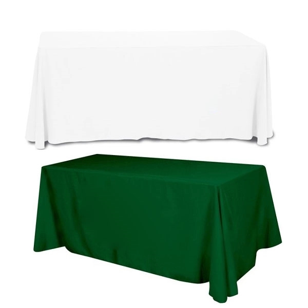 Standard 6' 3-Sided Economy 6 ft Table Cloth & Covers 2
