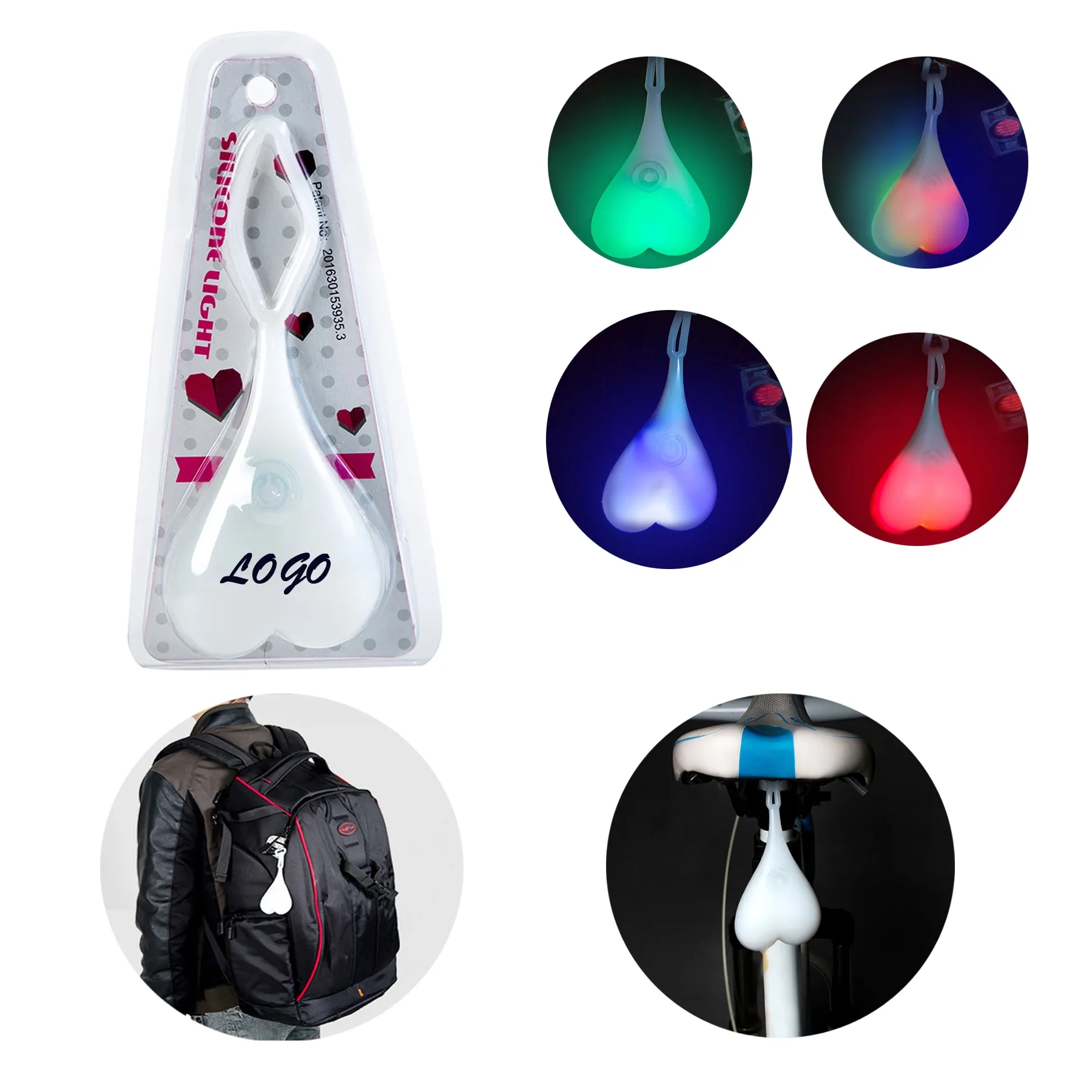Creative Bike Taillight& Backpack Hanging light 6