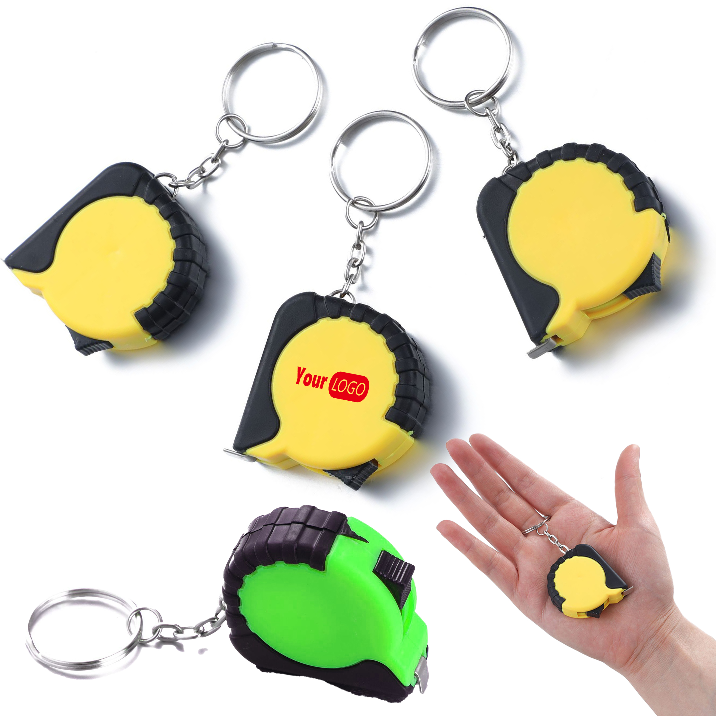 Abs Durable Mini Tape Measure Keychain For Handy Measurements (Moq 50) 2