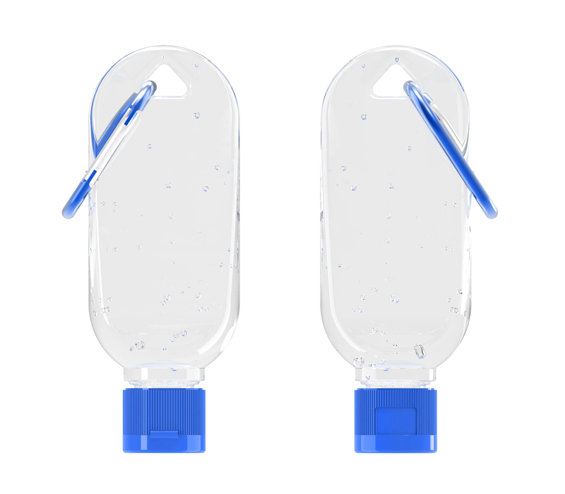 Hand Sanitizer Gel with Carabiner, 1.8 oz. - Printed 3