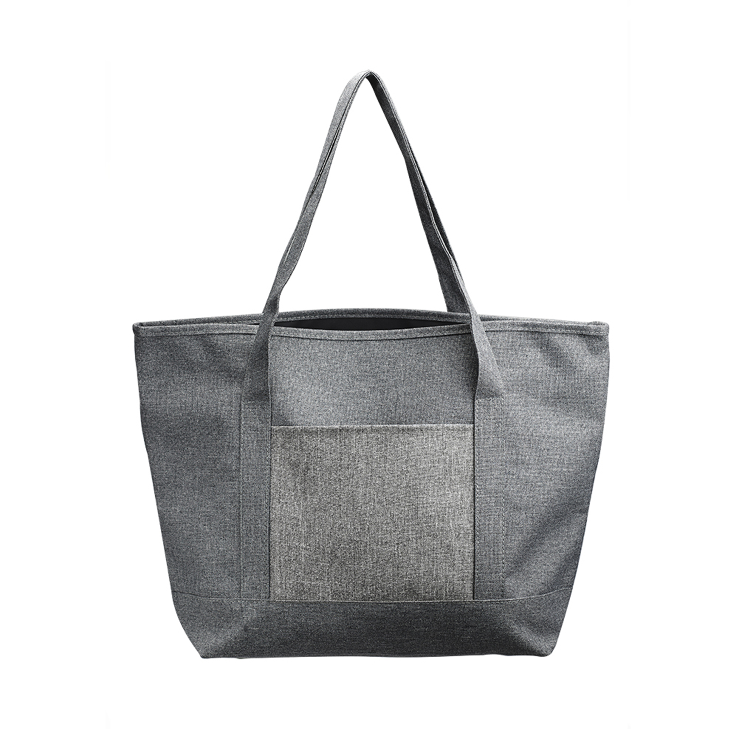 Heathered Tote Bag with Pocket, custom tote bag with logo imprint 4
