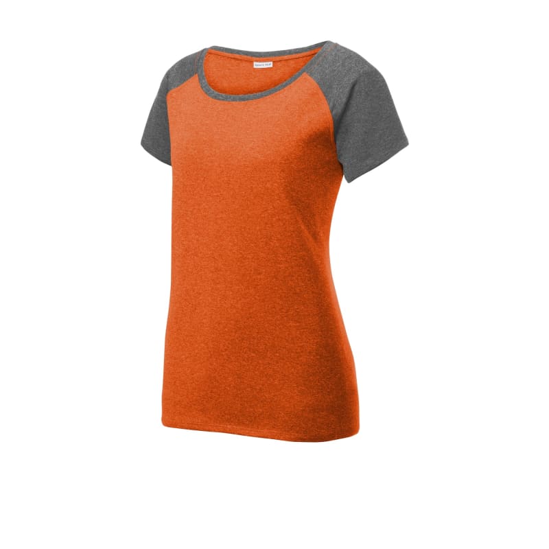 Sport-Tek Women's Heather-On-Heather Contender Scoop Neck Tee. 12