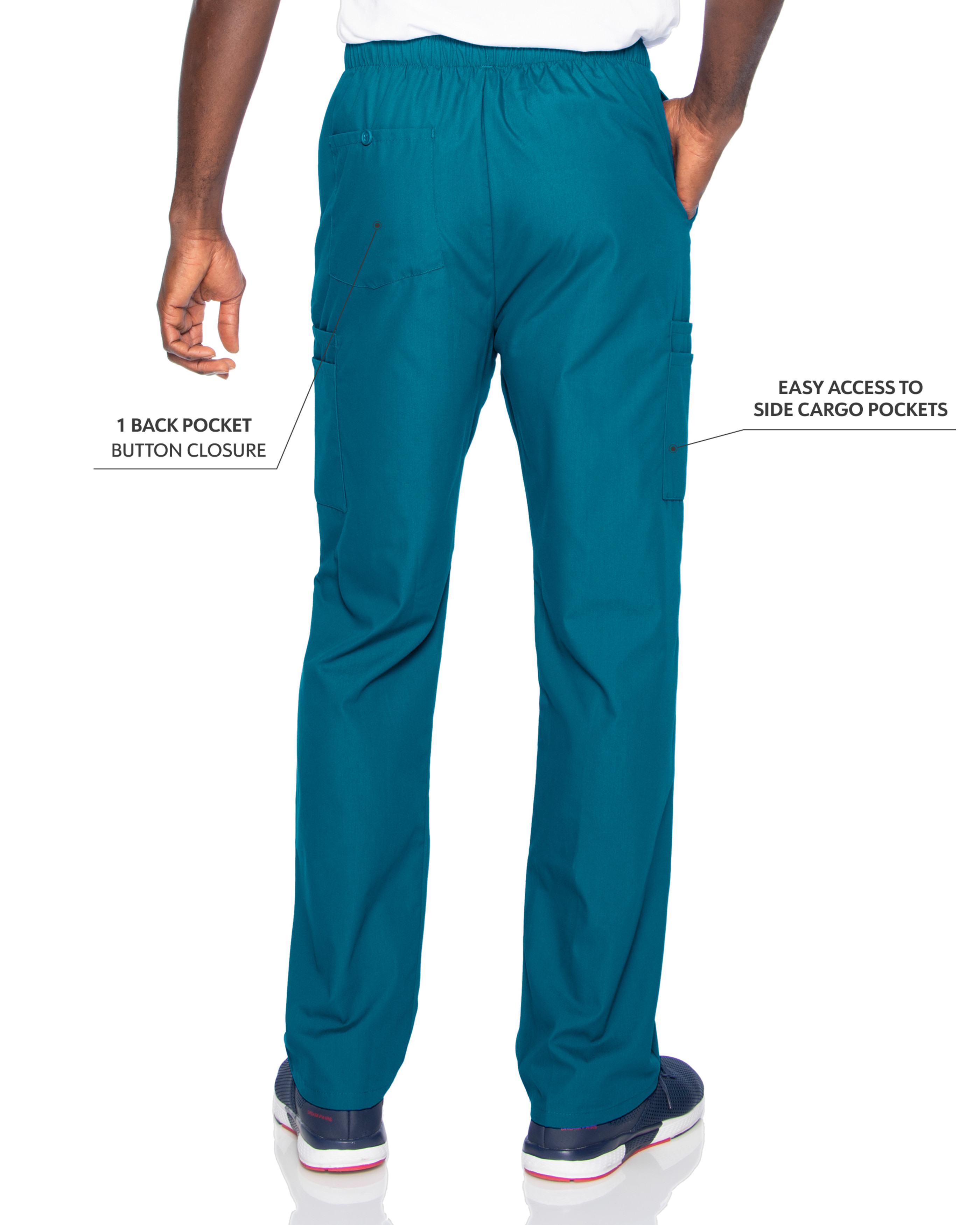 Landau - Essentials - Men's Seven-Pocket High-Rise Elastic Waist Cargo Pant 25