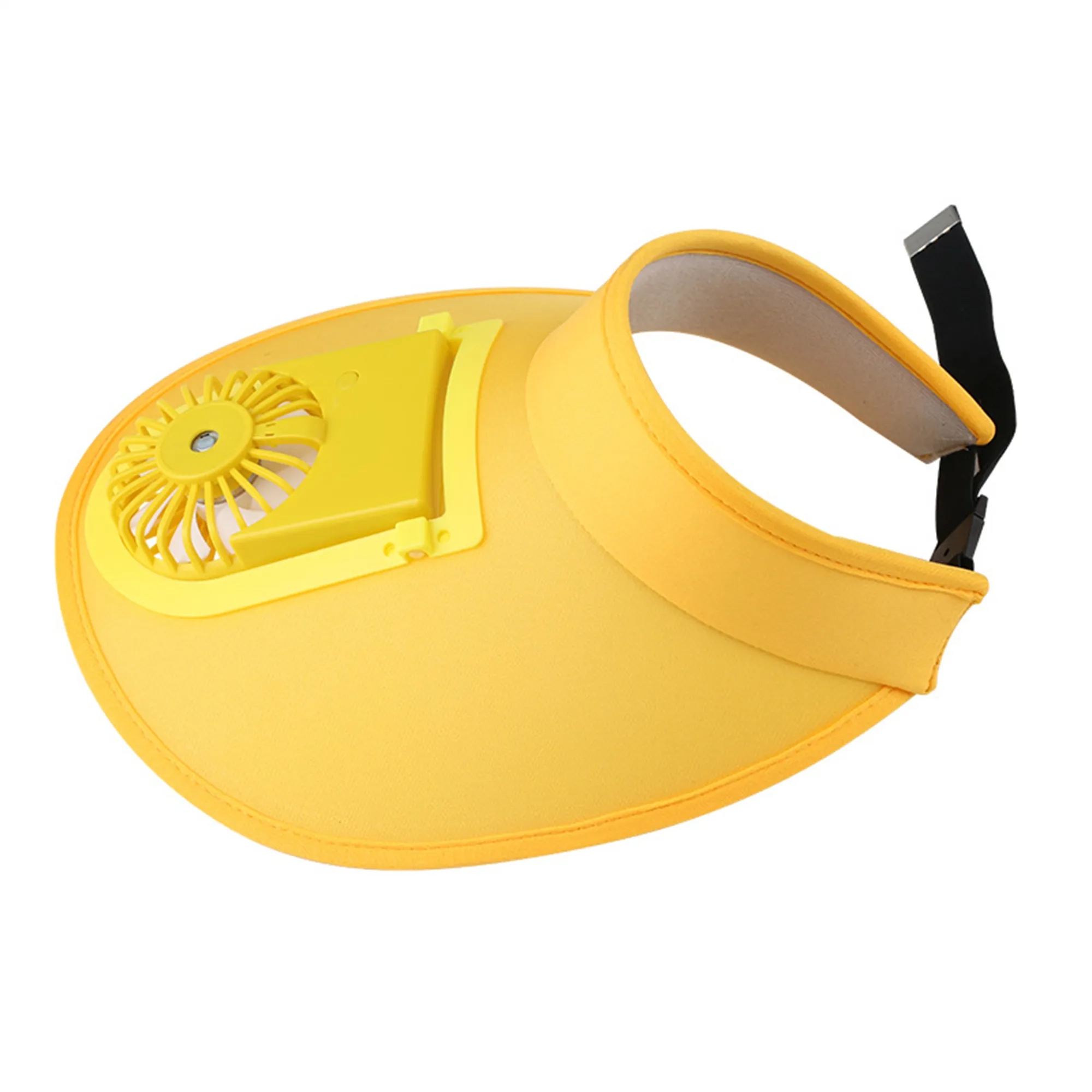 USB Fan Sun Hat Wide Brim Portable Running Visor Cap 7