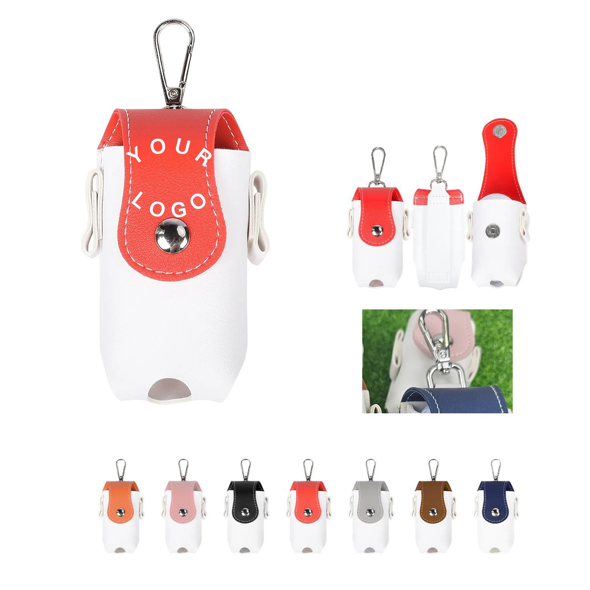 Small Golf Pouch with Dual Ball Capacity 1