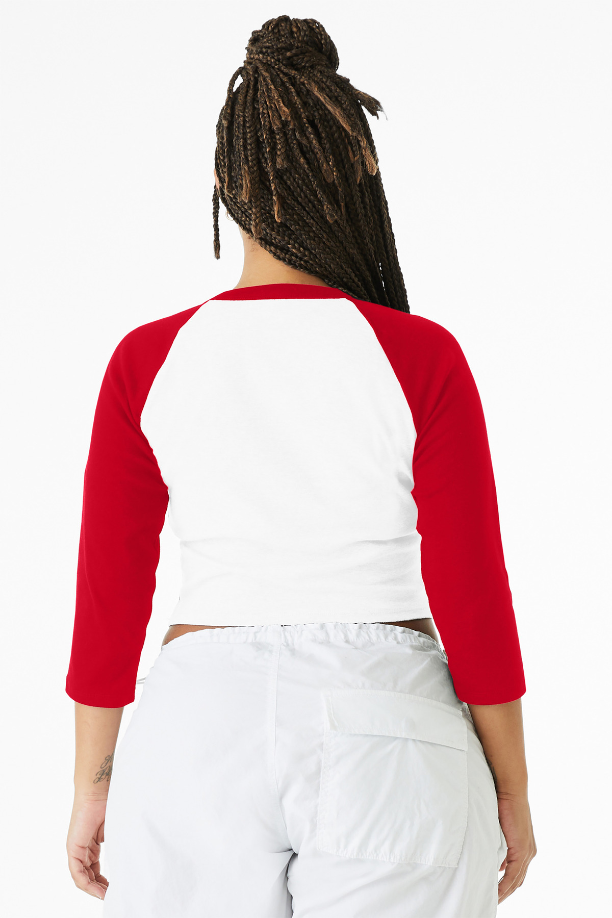BELLA+CANVAS Women's Micro Rib 3/4 Raglan Baby Tee BC1200 29